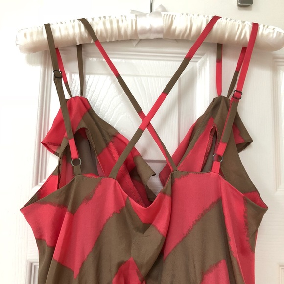 BCBGeneration Chevron Pattern Dress with Ruffles - Picture 4 of 6